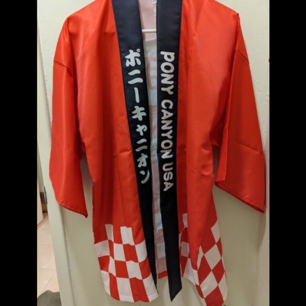 Official Pony Canyon USA Japanese Red Matsuri / Festival Hapi Coat Cosplay